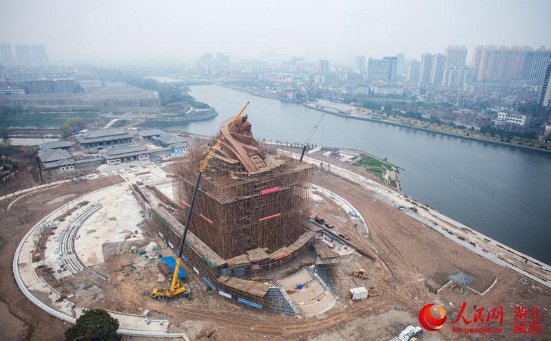 現(xiàn)全球最大關(guān)公青銅雕像，目測宇達(dá)施工（圖）